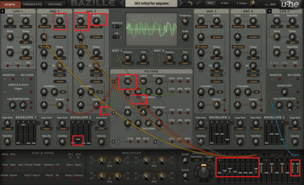 Detuned techno sequence - U-he Bazille Tutorial