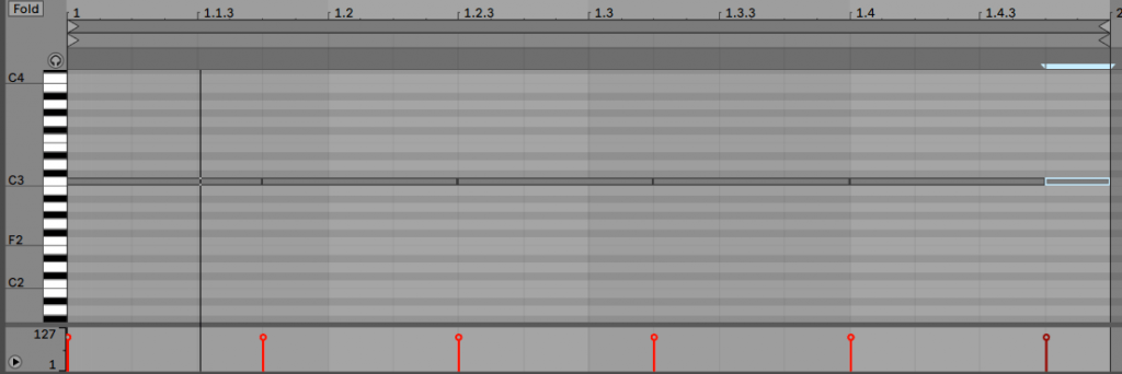 midi for a 3 note sequence