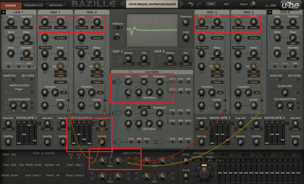 Techno Chord In Bazille - U-he Bazille Tutorial