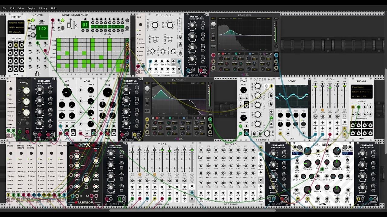 VCV Rack Patch – 808 Techno With Reverb Rumble