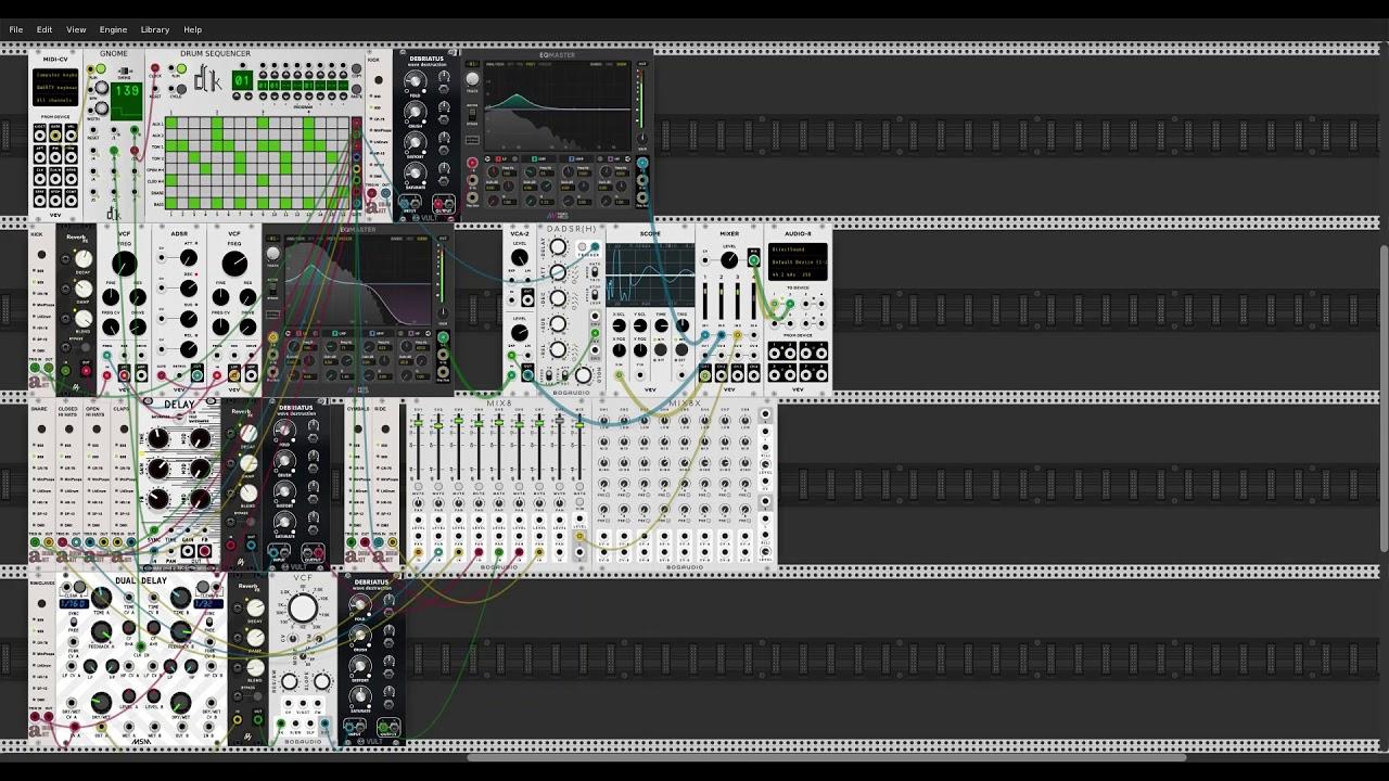 VCV Rack Patch – 909 Techno With Reverb Rumble