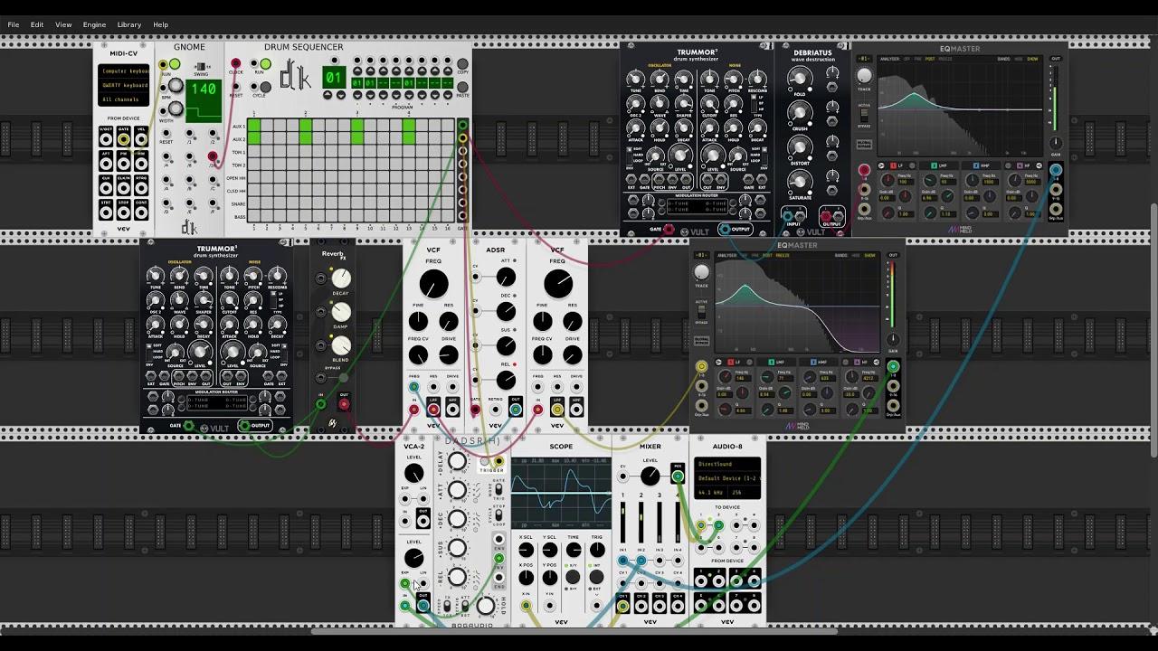VCV Rack Patch – Techno Rumble Kick (with reverb)