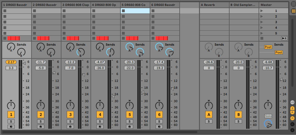 Dance Mania Influenced Beat - mixer settings
