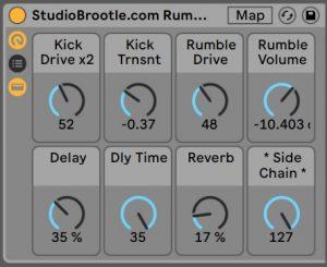 The Rumble Rack Techno Rumble Kick Ableton Rack mk2 - Studio Brootle