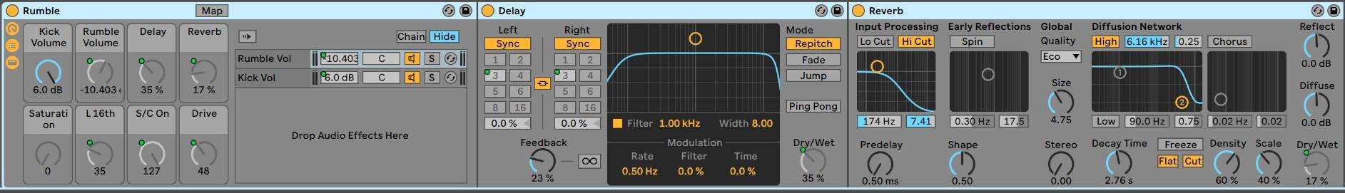 Techno Rumble Ableton Rack Techno Rumble Kick Ableton Rack mk2 - Studio Brootle