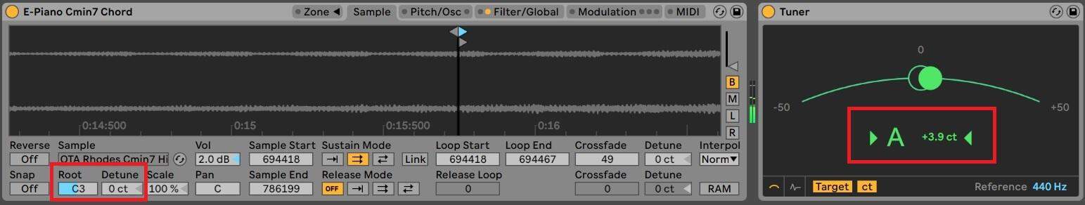 Tuning Sample Ableton Sampler - Studio Brootle