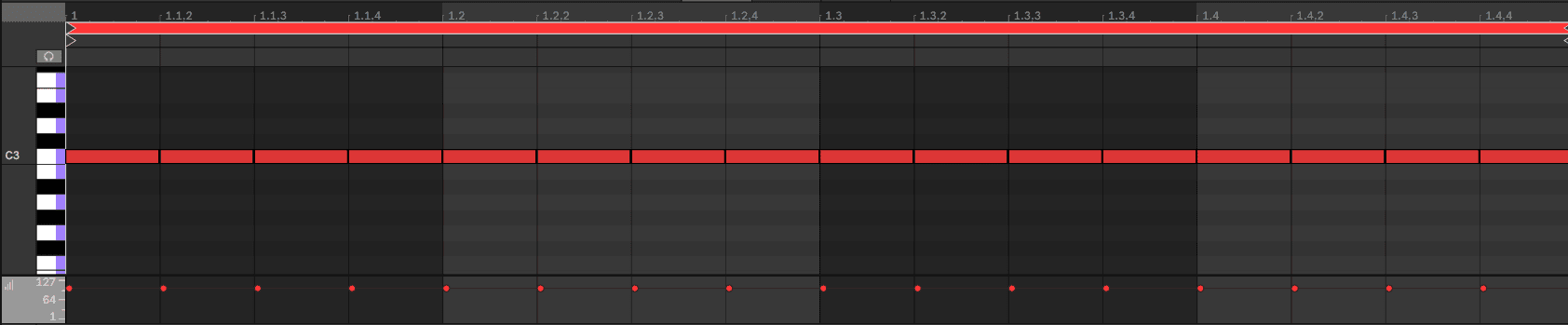 EBM closed hat drum pattern