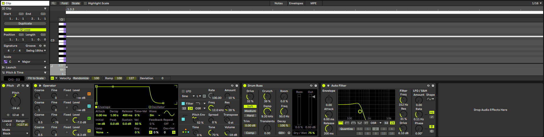 Electro Drum Pattern - sub bass