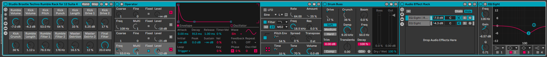 Techno Rumble Rack for Ableton Live